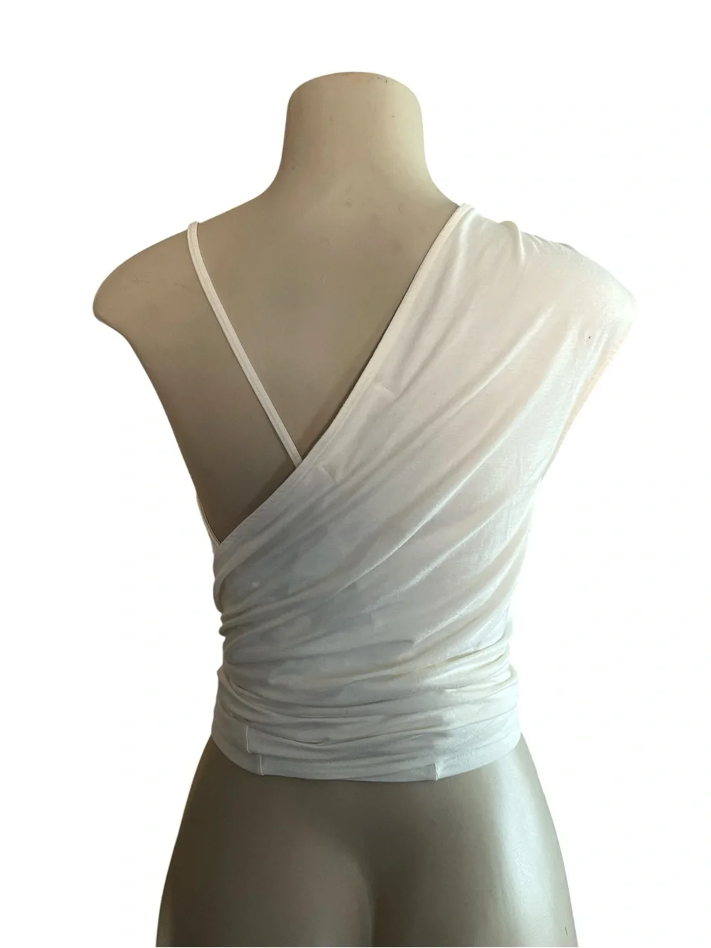 Free People Beach White One-Shoulder Wrap Tie Top